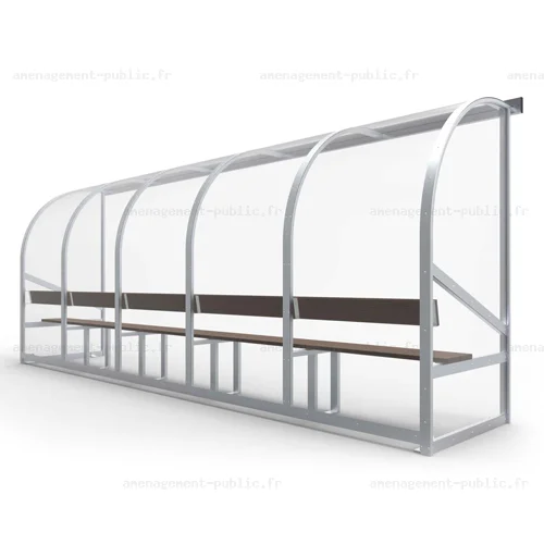 Banc de touche 10 places pour aménagement des stades
